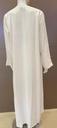 White Abaya with Heart-Shaped Button