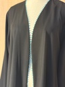Elegant Black Abaya With Blue Beads