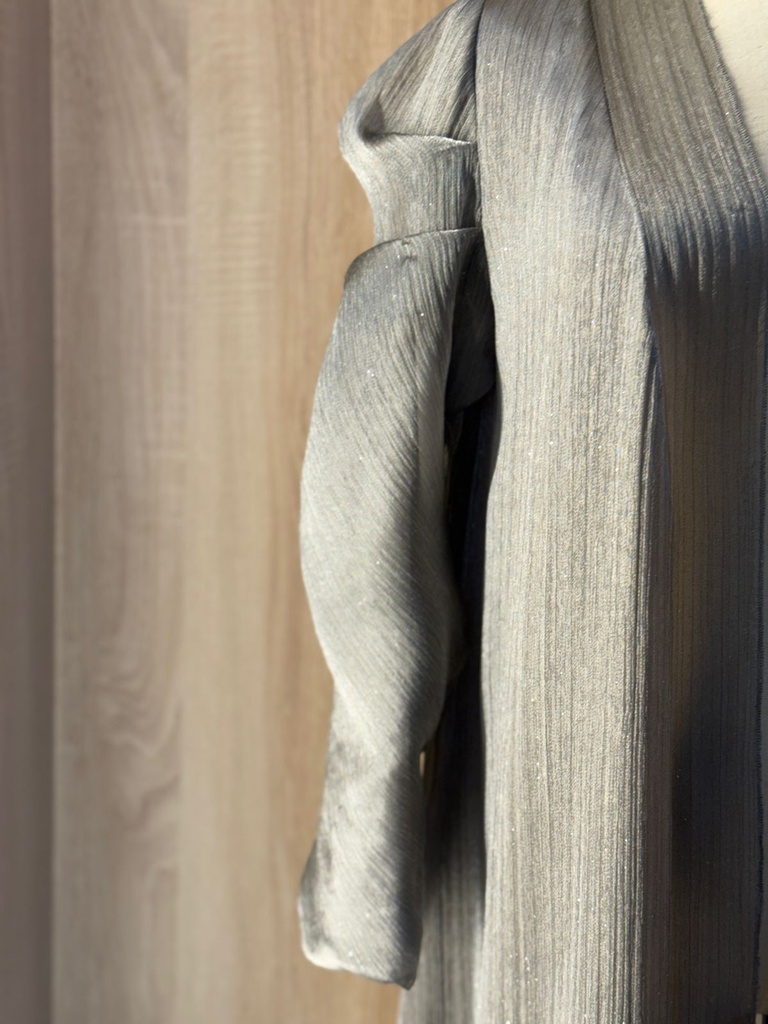 Elegant Shimmery Gray Abaya