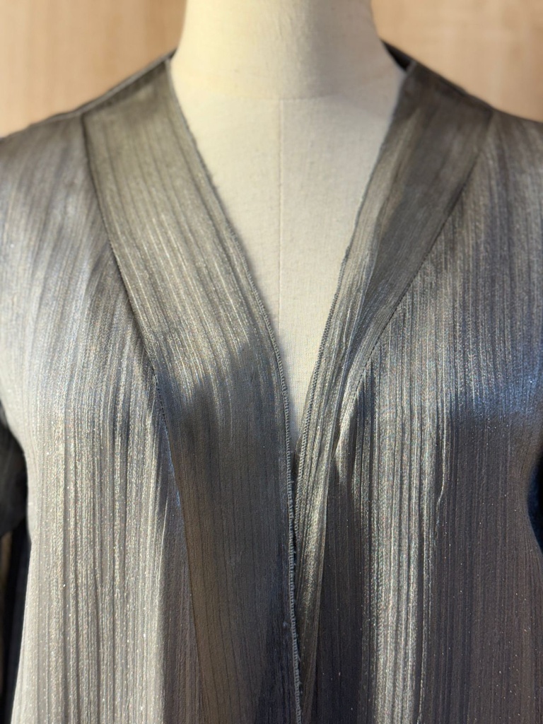 Elegant Shimmery Gray Abaya