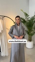 Elegant Shimmery Gray Abaya
