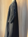 Chic Black Beaded Abaya