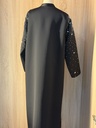 Chic Black Beaded Abaya