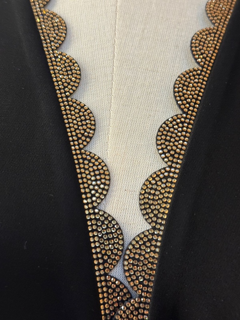 Black Abaya With Gold Trim