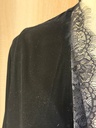 Luxury Black Velvet Abaya with Lace Trim