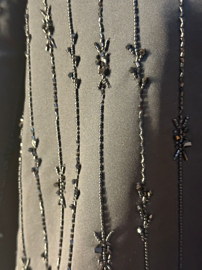 Black Abaya With Beaded Details