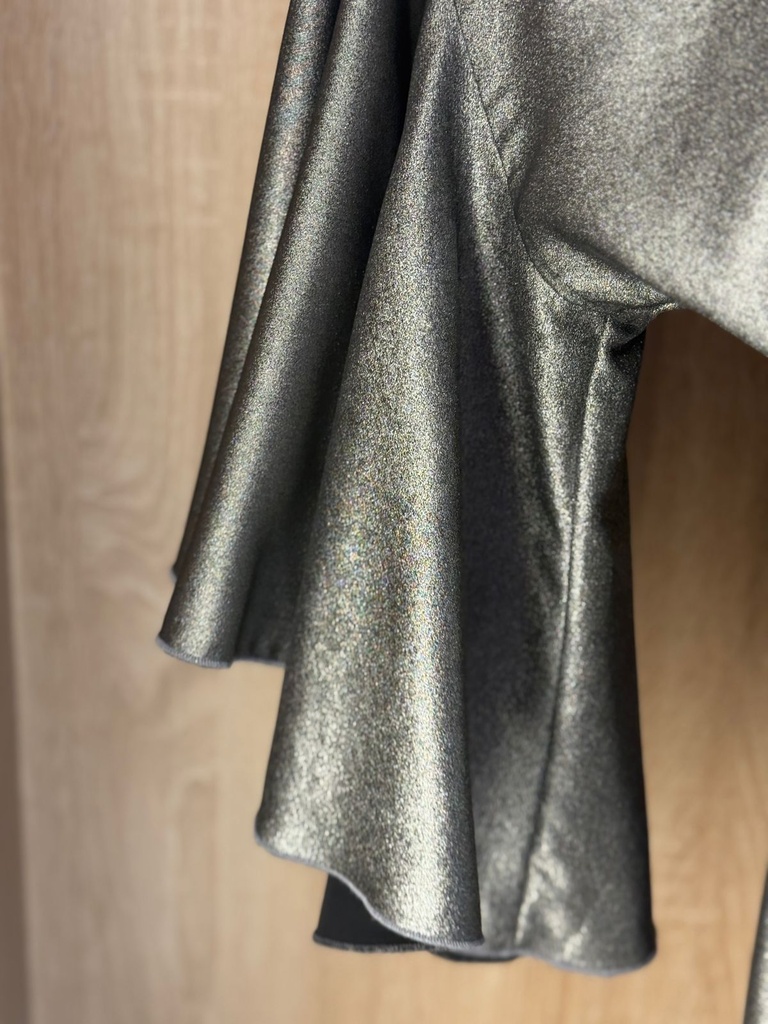 Metallic Silver Abaya