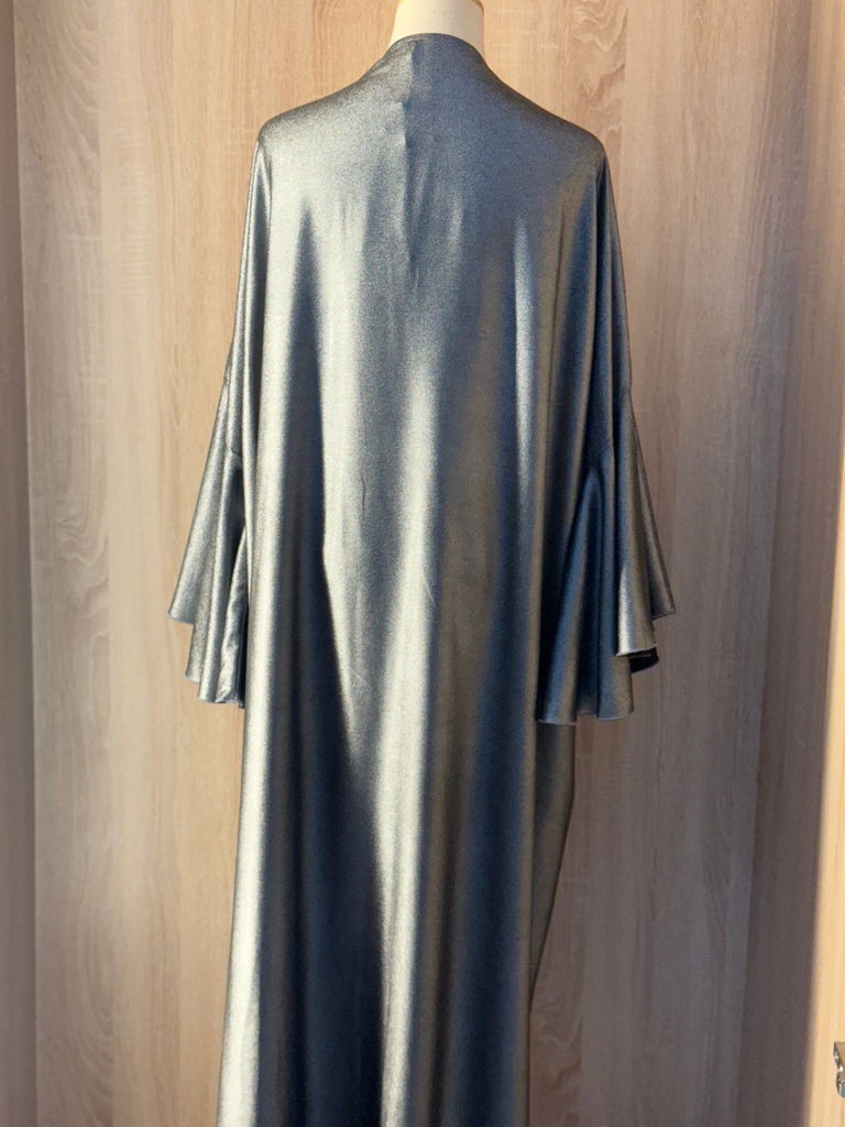 Metallic Silver Abaya
