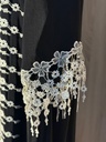 Elegance Abaya with White Flower Embroidery