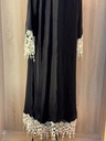 Elegance Abaya with White Flower Embroidery