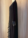 Charming Open Abaya with Sparkly Silver Beads