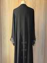 Charming Open Abaya with Sparkly Silver Beads