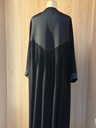 Black Two-Texture Yoke Abaya