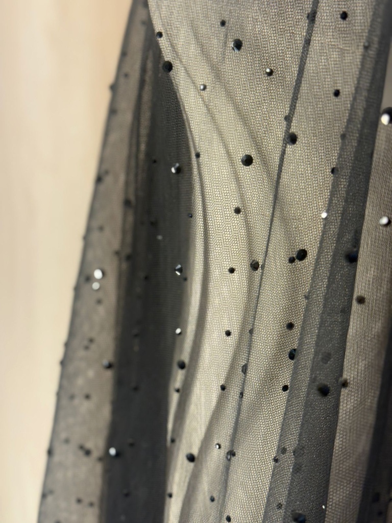  Lace Abaya with  Black Beads and Shella 