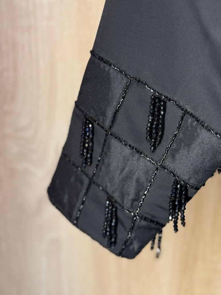 Beaded Sleeve Elegance Abaya