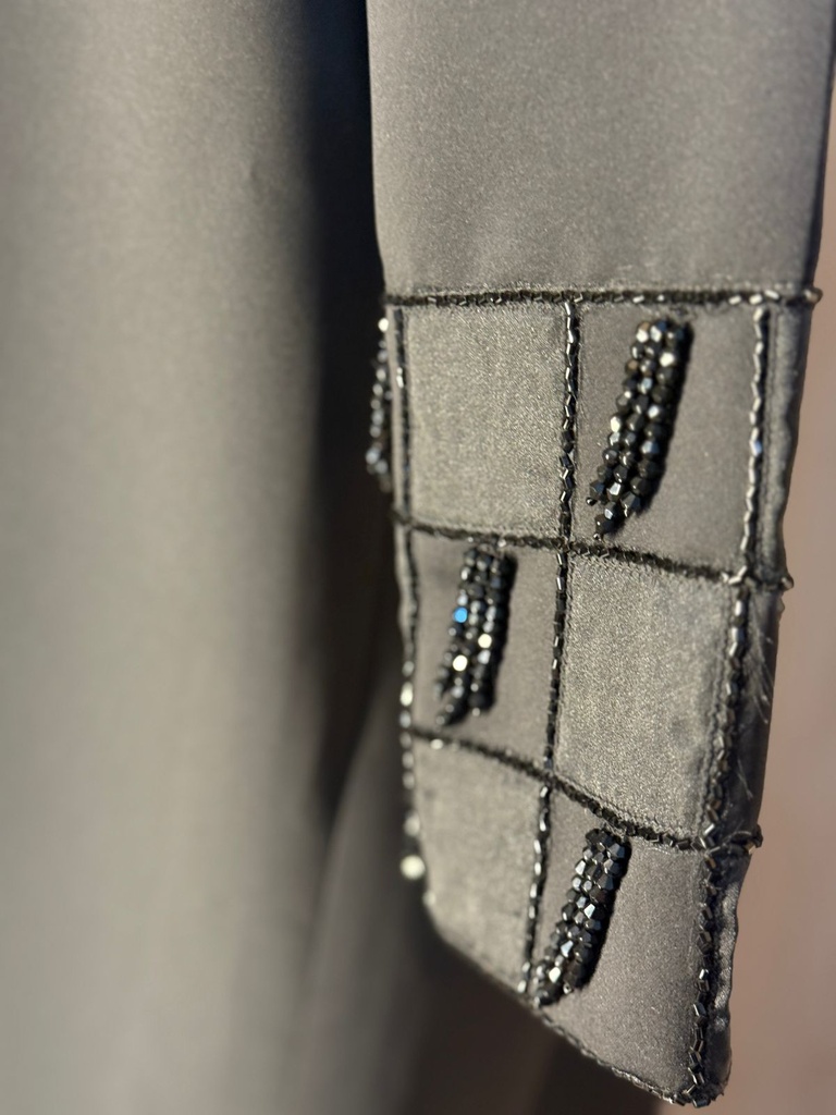 Beaded Sleeve Elegance Abaya
