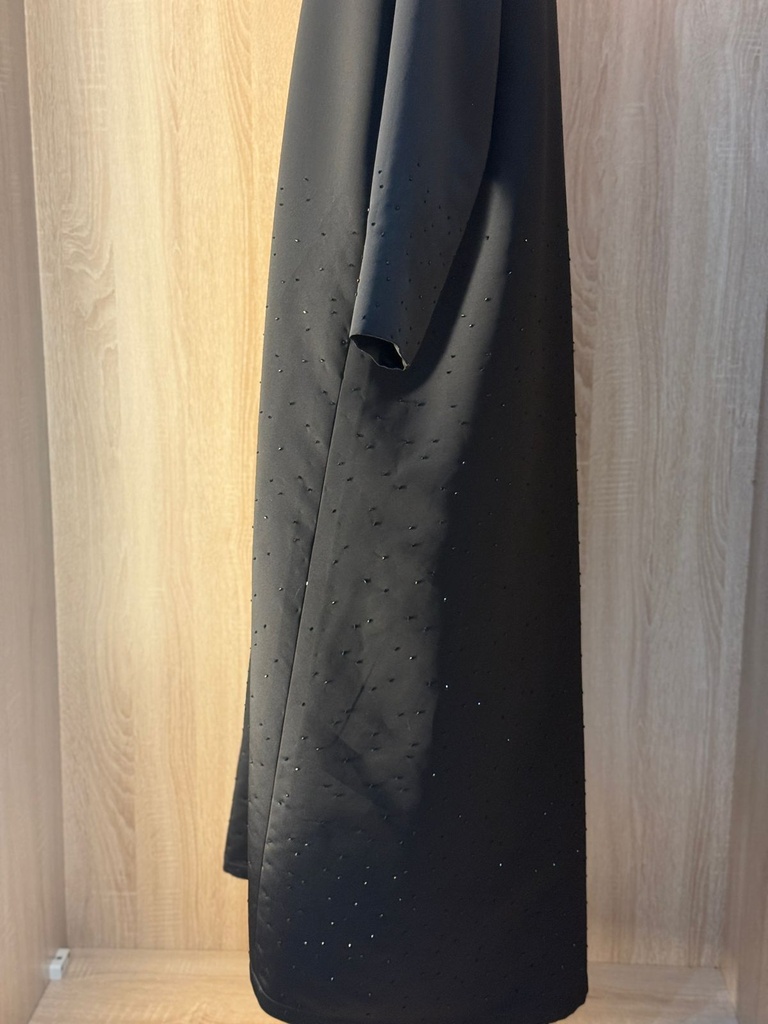 Crystal-Dot Black Abaya