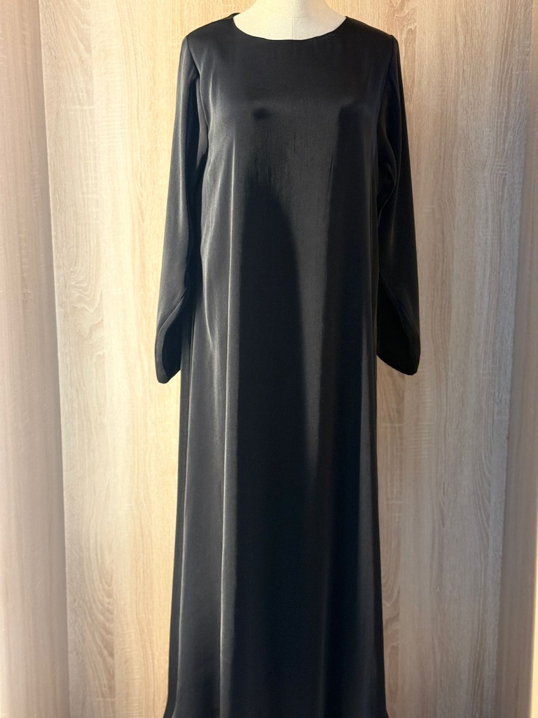 Black Abaya With Long Sleeves Inner 