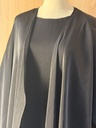 Black Abaya With Long Sleeves Inner 