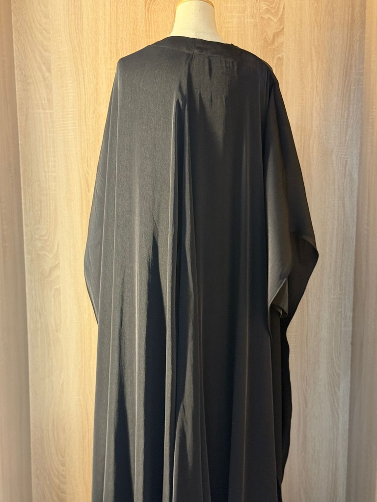 Black Abaya With Long Sleeves Inner 