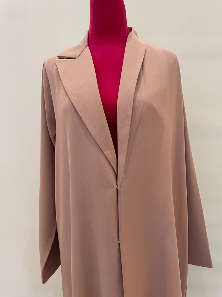Pink Abaya With Collar