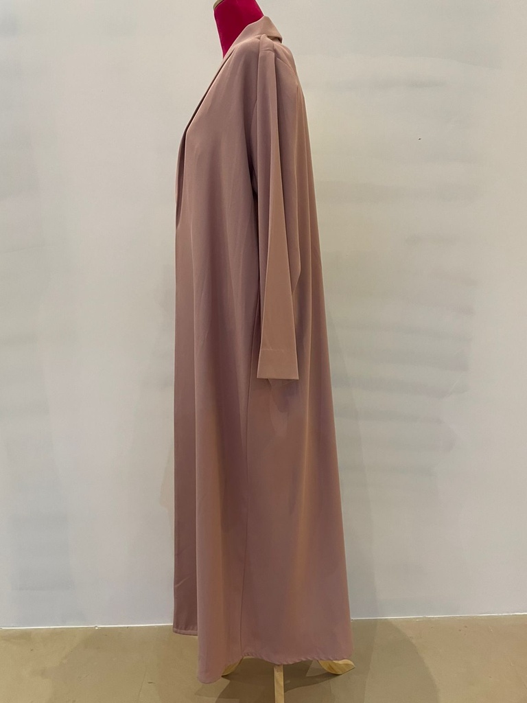 Pink Abaya With Collar