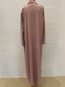 Pink Abaya With Collar