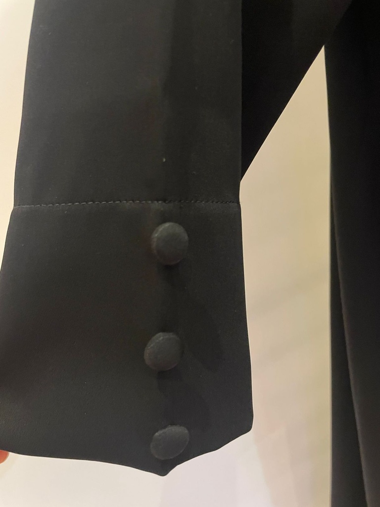 Black Collar Abaya With Both Side Pocket