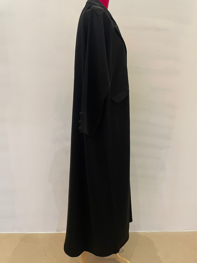 Black Collar Abaya With Both Side Pocket