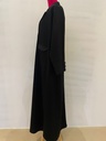 Black Collar Abaya With Both Side Pocket