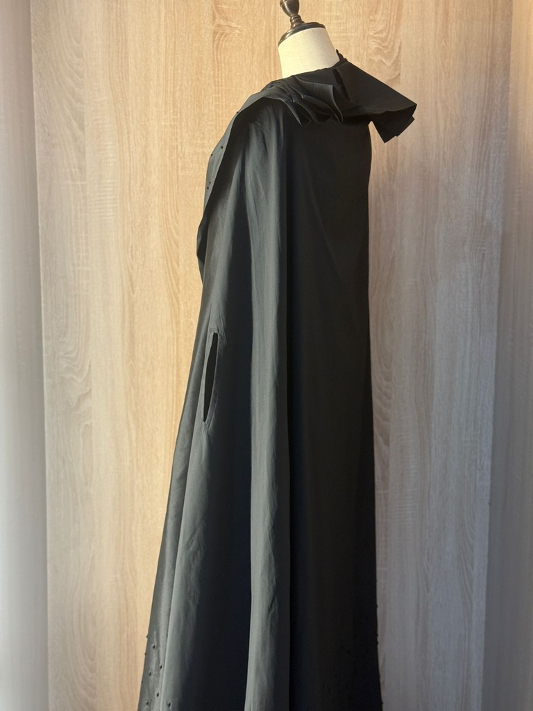 Luxe Draped Collar Abaya