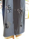 Chic Black Hand Made  Abaya With Flower Design