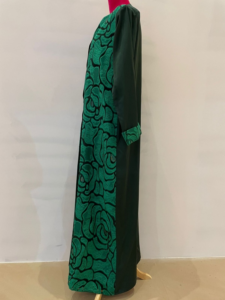 Stylish Green Beaded Abaya Crafted by Hand