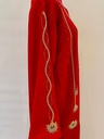 Red Gulf Style Embroidered Dress