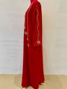 Red Gulf Style Embroidered Dress