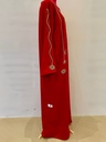 Red Gulf Style Embroidered Dress