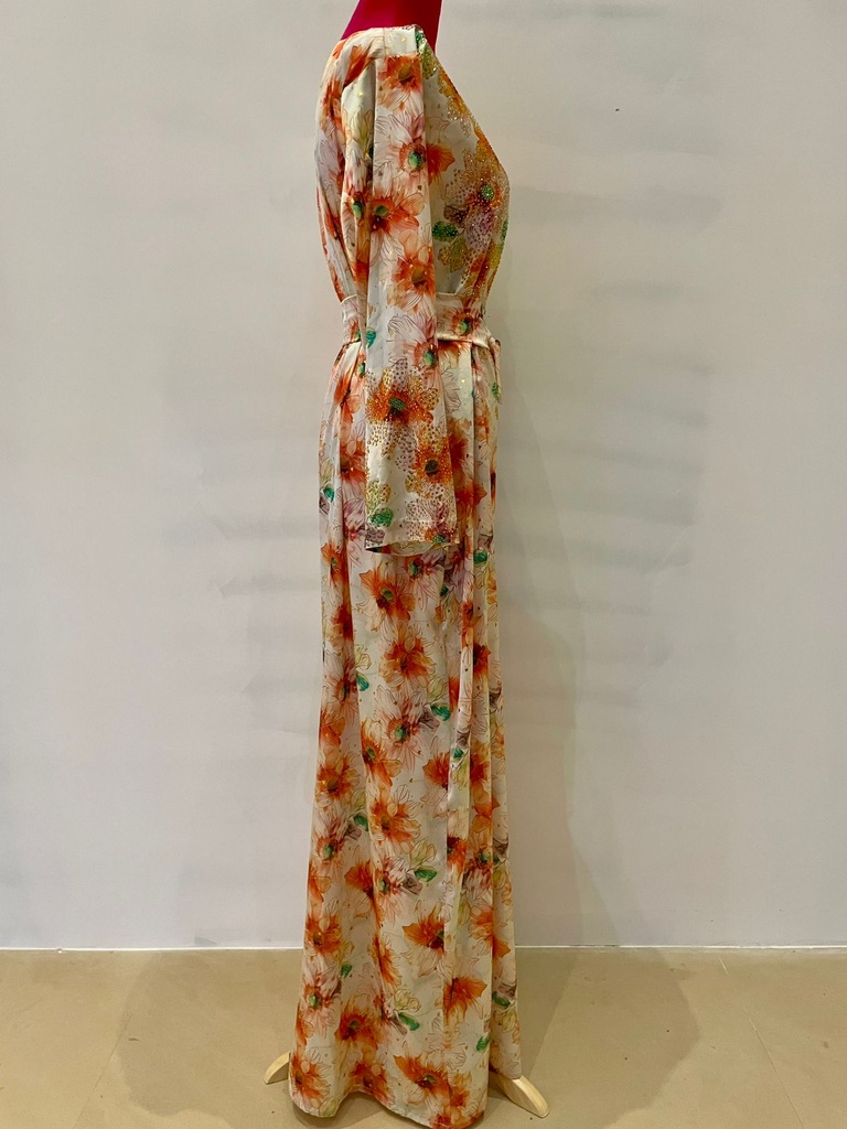 V-Neck Floral Maxi Dress