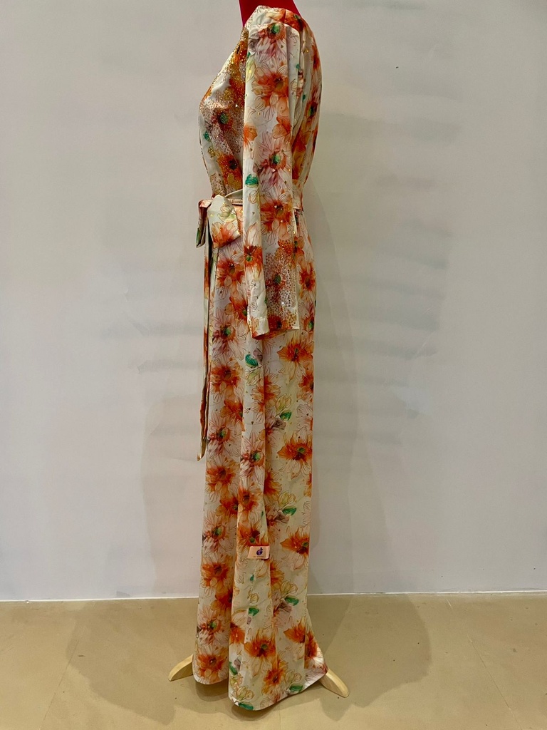 V-Neck Floral Maxi Dress