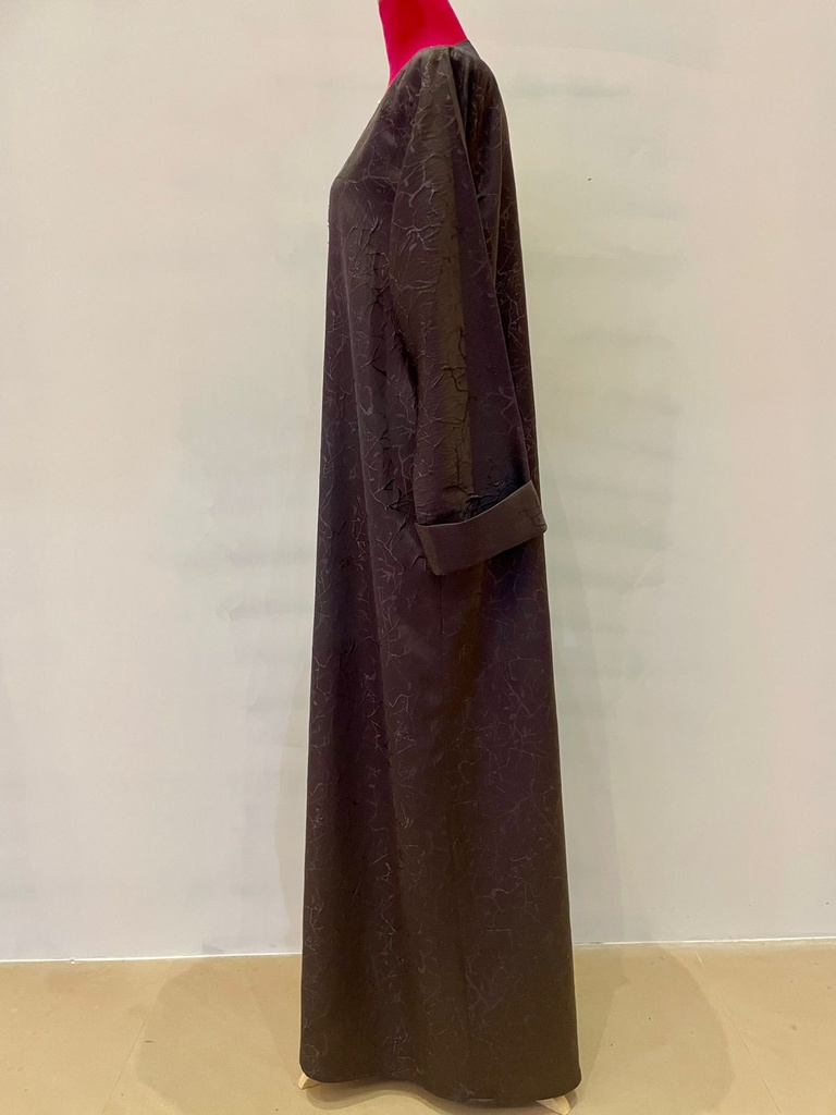 Beaded Button Open Abaya