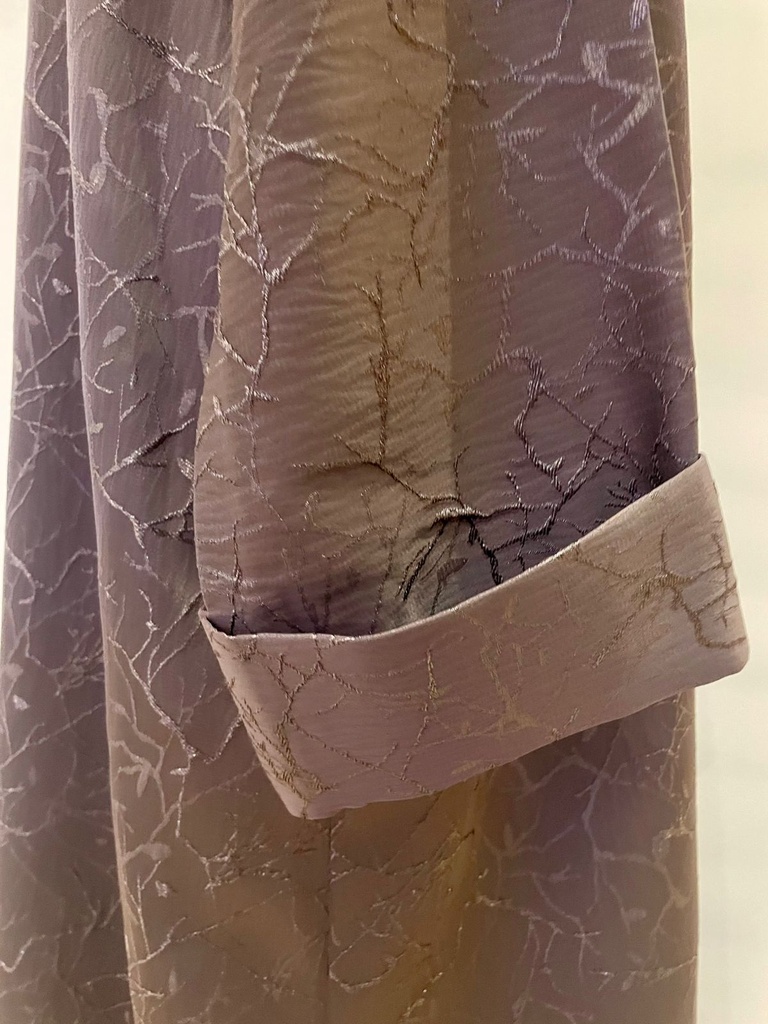 Beaded Button Open Abaya