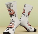 Unisex Outdoor Socks With Brain Print