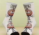 Unisex Outdoor Socks With Brain Print
