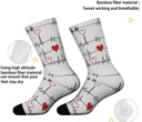 Heartbeat Print Socks