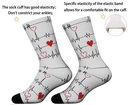 Heartbeat Print Socks