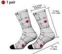 Heartbeat Print Socks