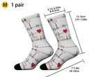 Heartbeat Print Socks