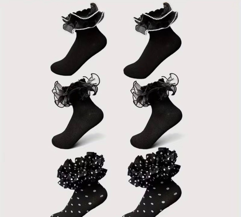 Cute Lace Trim Low-Cut Ankle Socks
