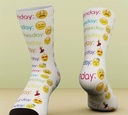 Unisex Weekly Face Print Socks