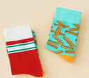 Novelty Socks - Realistic Tomato and French Fries Design