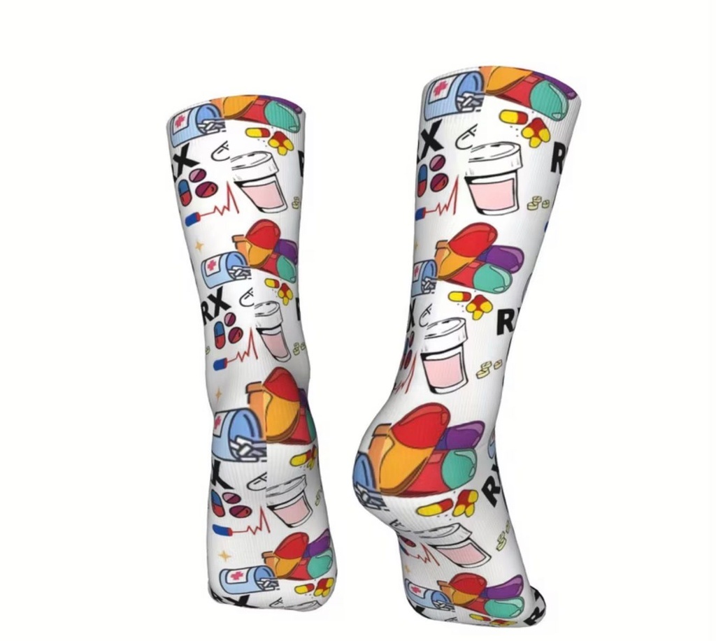 Men’s RX Pill Print Sports Socks